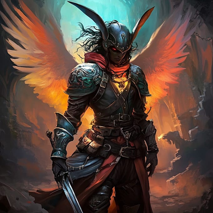 draw fantasy and game style characters art