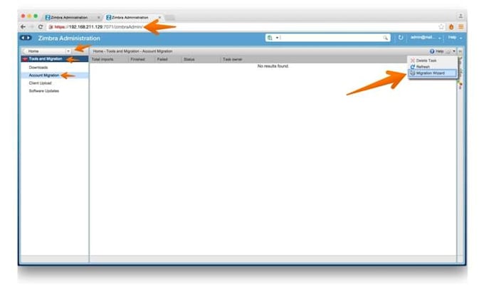 fix, install and migrate zimbra mail server