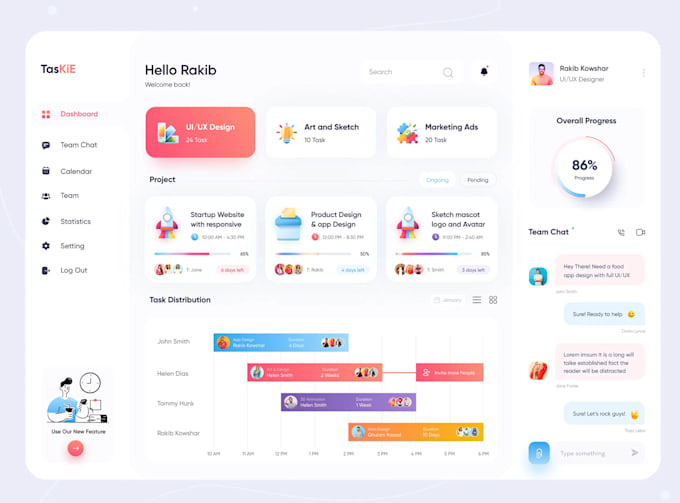 build smart parking, ware track app ride negotiation app, task management app
