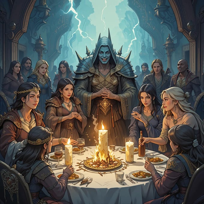 Design an the best dnd party art illustration by Cortevak | Fiverr