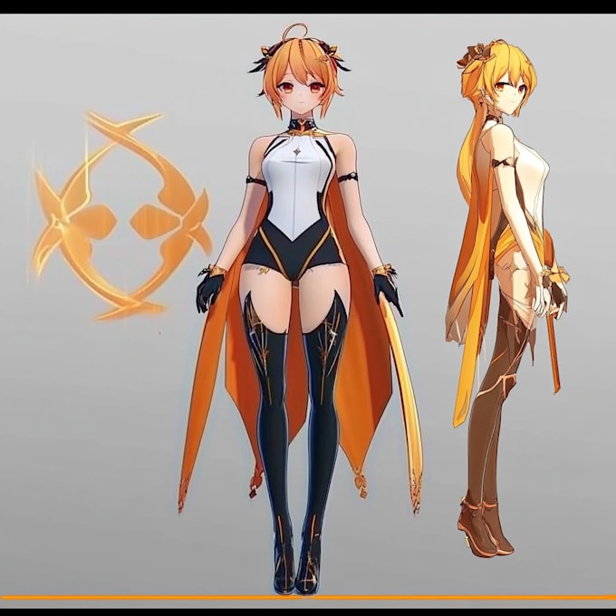 draw anime vtuber model character 2d vtuber model