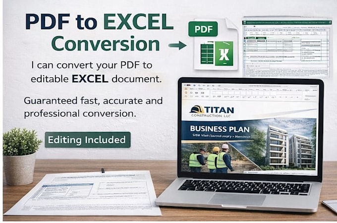 convert books pdf, notes into word or excel file