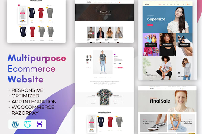 create, design a hostinger wordpress website or ecommerce website