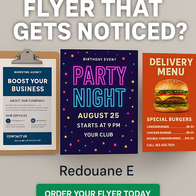 design stunning flyers for print or digital use