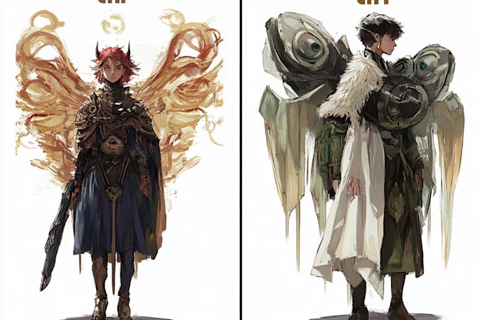 draw a fantasy character ilustration