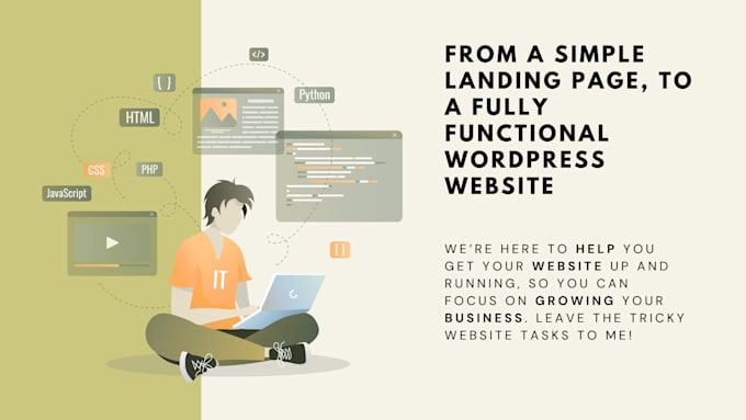 setup a basic wordpress website for you