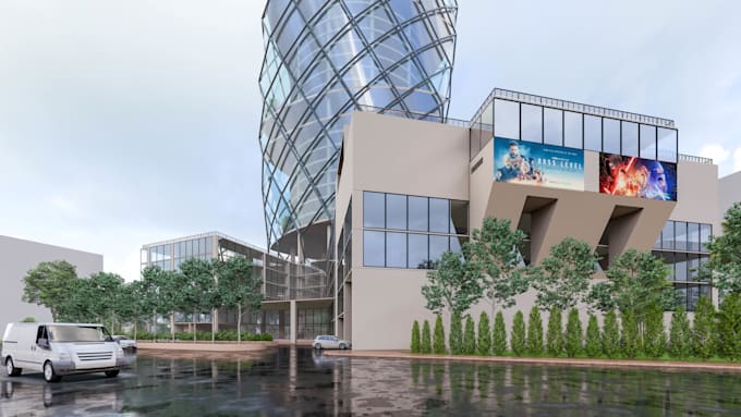 create 3d and realistic architectural visualization