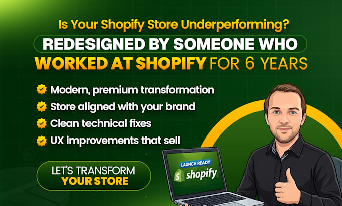 customize or redesign an existing shopify store