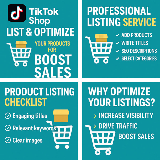 list and optimize your products for tiktok shop