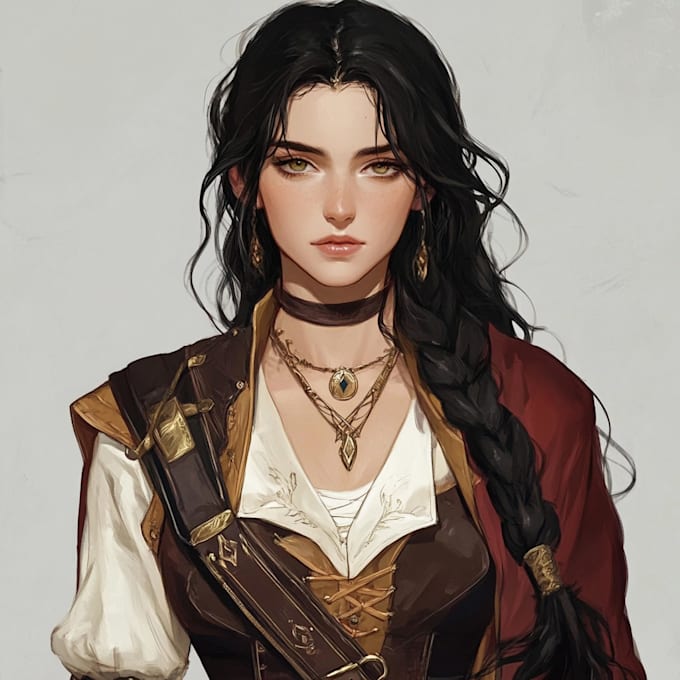 Draw dnd character art fantasy scifi illustration for you by Bisuitopo ...