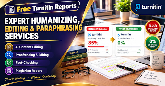 edit, humanize ai content, fact check and proofread documents, essays and books
