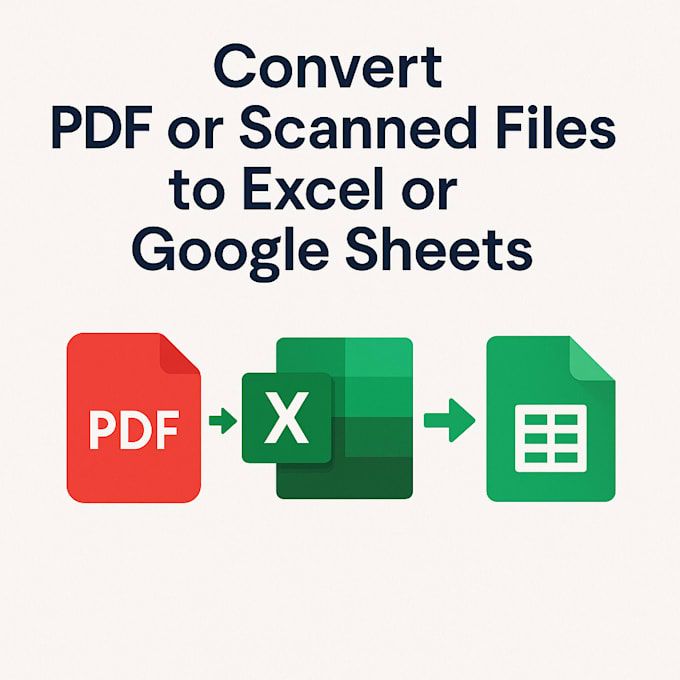 convert PDF to excel, scanned documents to excel or google sheets accurate