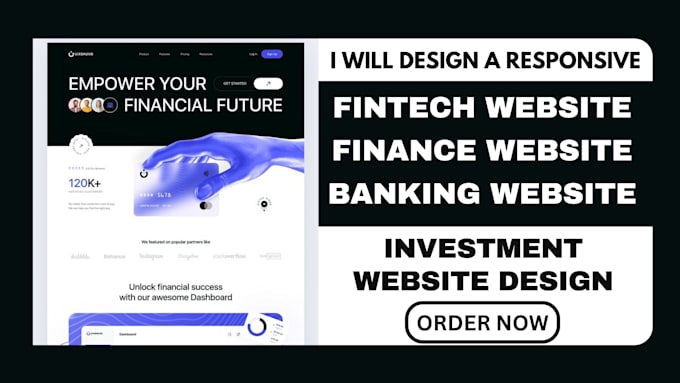 design fintech website finance website loan website bank website using wordpress