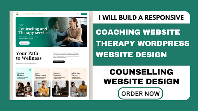 design coaching website therapy website consulting website counseling wordpress