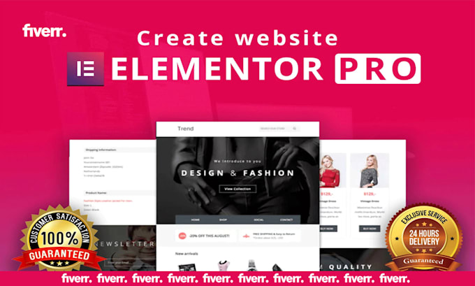 create a responsive wordpress landing website with elementor pro