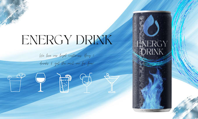 can lable design custom packaging product lable and energy drink