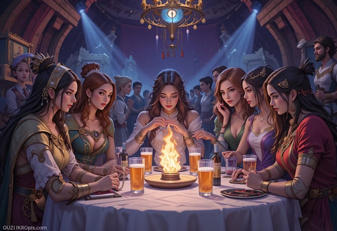 desing your dnd group party illustration