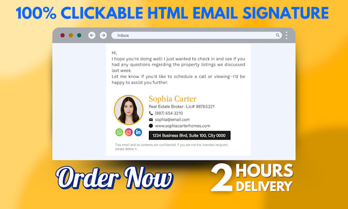 clickable HTML email signature for gmail or any mail