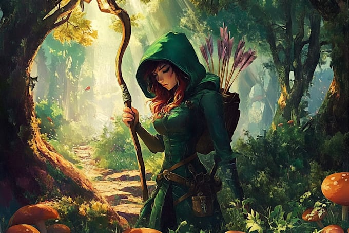 draw high quality character illustration