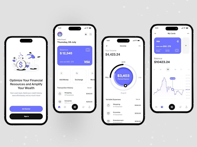 develop crypto wallet app fintech app blockchain app bank transfer app mobile