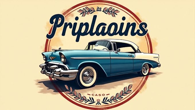 do classic car retro vintage logo 1 day