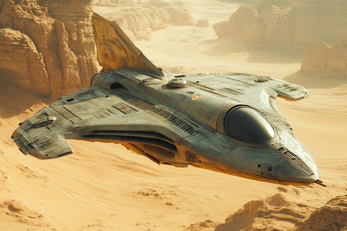 draw a sci fi spaceship art