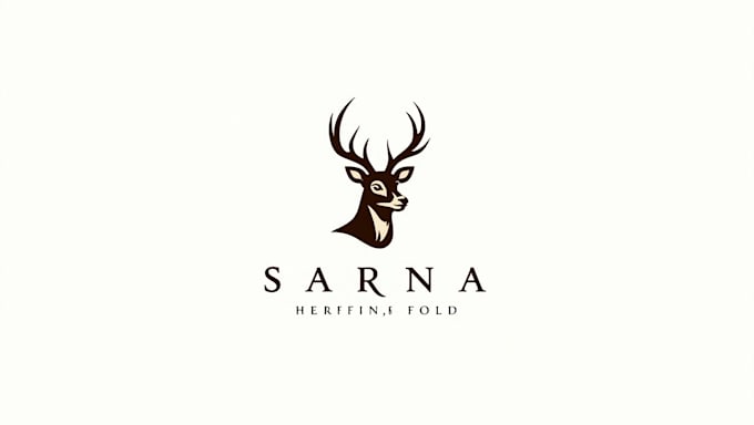 do minimalist deer head mascot logo design