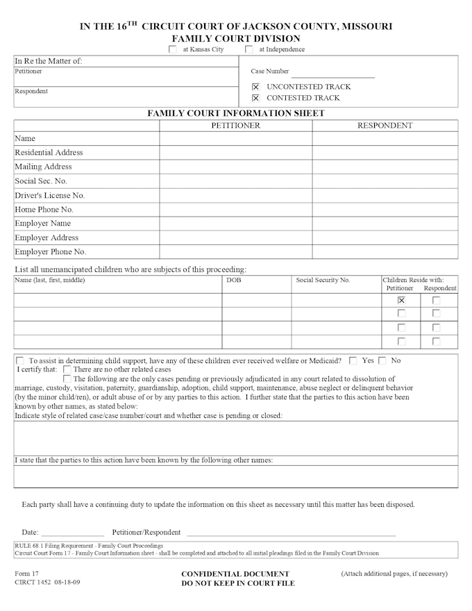 draft family law documents divorce, custody, support