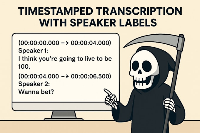 transcribe your audio or video with timestamps and speaker