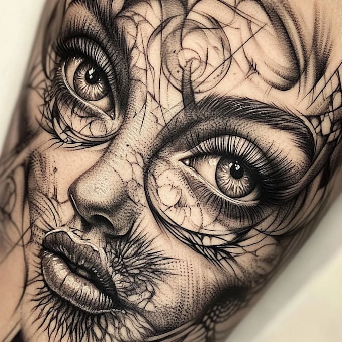 draw custom unique tattoo design for you