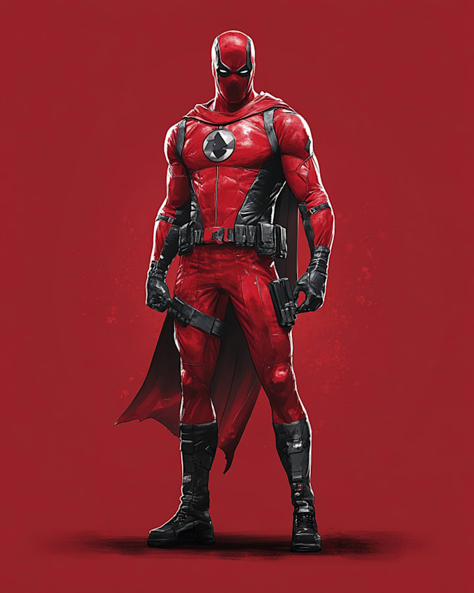 creat a superhero character concept art for your comic