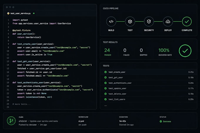 build python test automation or embedded validation system