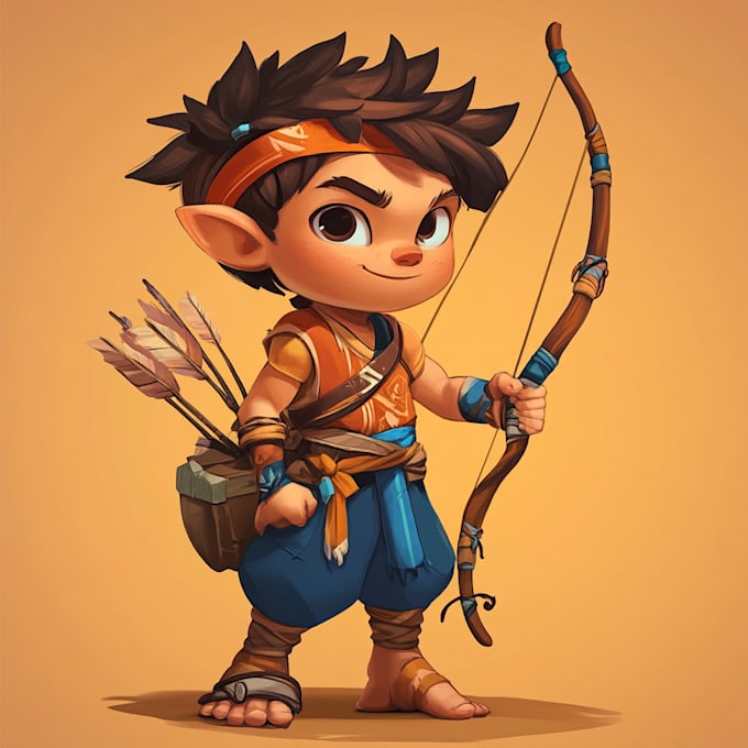 draw 2d game character for game art