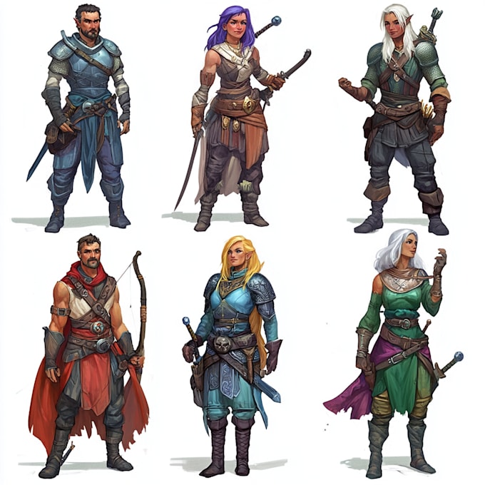 design a game character art in unique character style