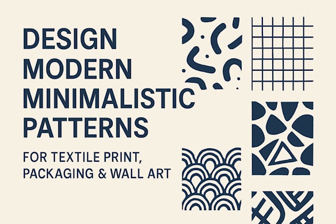 design modern patterns for textile prints, packaging and wall art