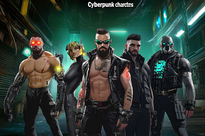 design fantasy and cyberpunk character