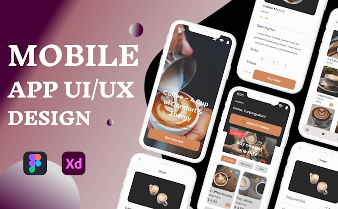 do mobile app design, ui ux design or app ui design in figma