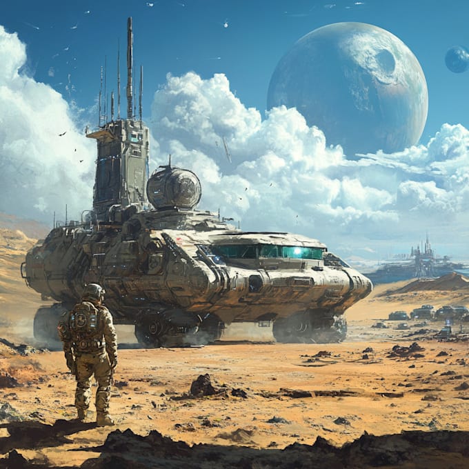 draw sci fi illustration and sci fi art