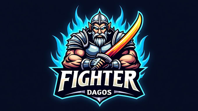 do creative warrior fighter mascot logo design without any copyright concept
