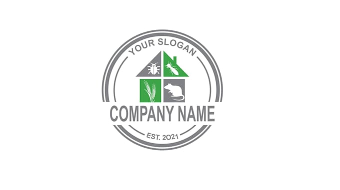 design outstanding pest control, house cleaning, building logo