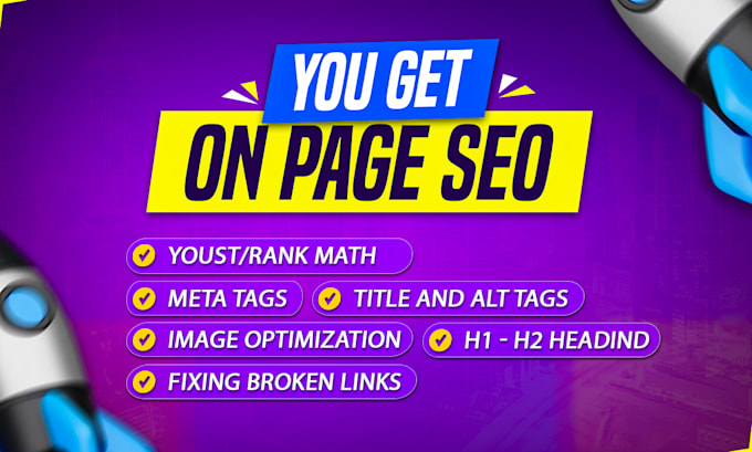 provide complete wordpress on page SEO optimization for your site with yoast