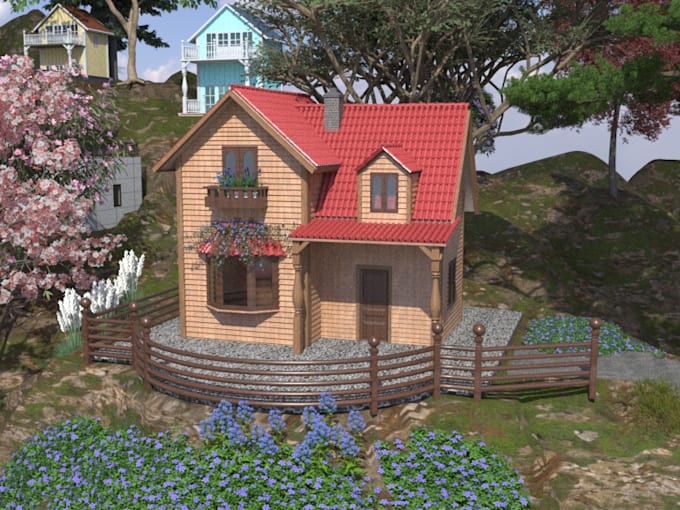 model 3d landscape environment and architectural models