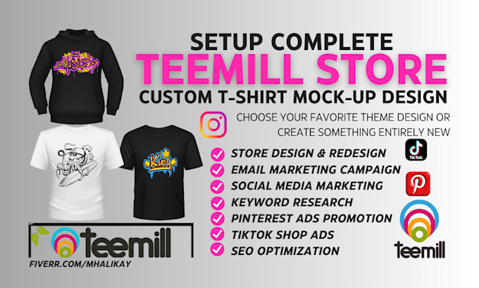 boost teemill print on demand SEO website social media ads marketing promotion