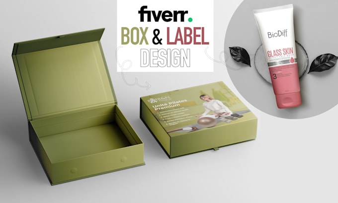 design premium product packaging box and labels