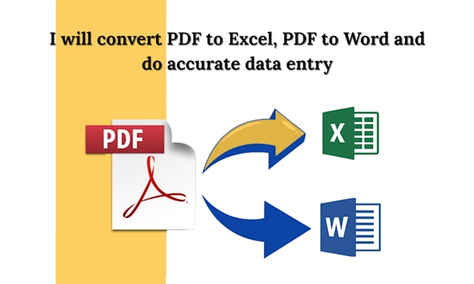 Convert pdf to excel, pdf to word and do accurate data entry by Mst ...