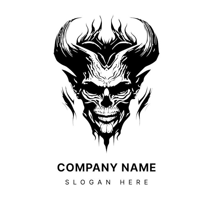 design beautiful demon logo