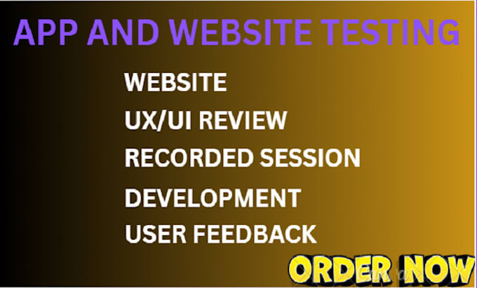 do user testing, critique and provide feedback on the website