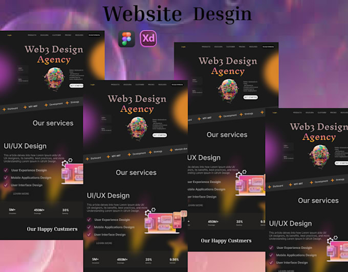create clean and professional uiux for website