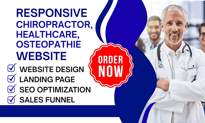 design medical chiropractor website healthcare physician doctor generate leads