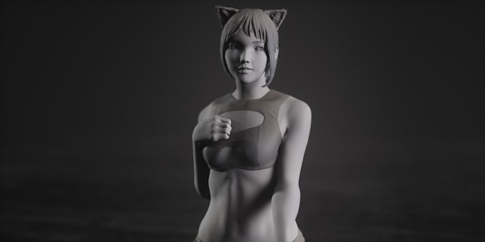 do model sculpture character human anime for 3d printing
